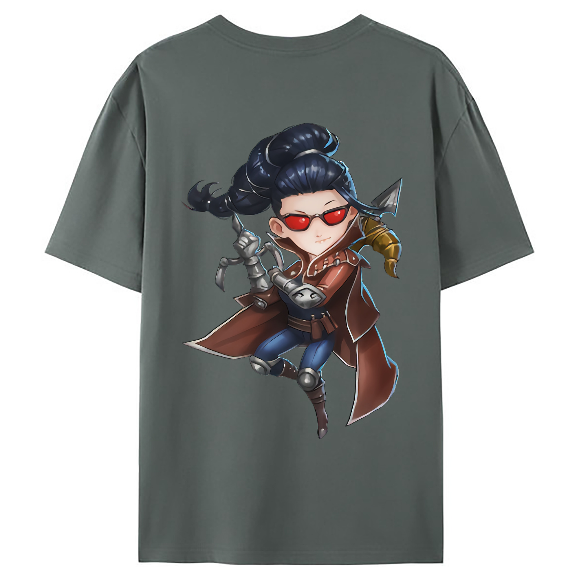 （画像用） リーグ・オブ・レジェンド League of Legends LOL 綿100％ メンズ半袖Tシャツ（バックプリント） 通気性